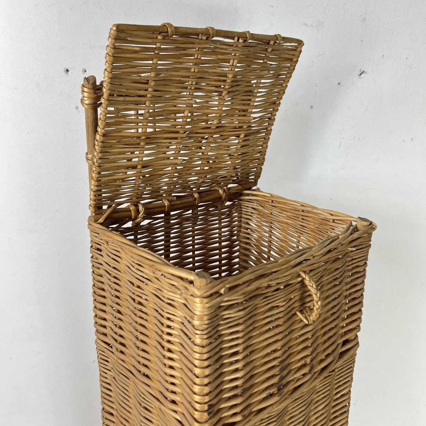 Antica Cesta in Vimini vintage porta pane Baguette cestino shabby portaombrelli Categoria  Vintage