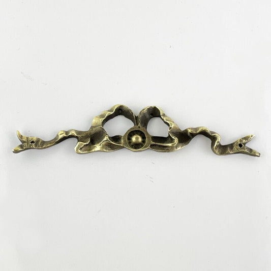 Antica Cimasa d'epoca in bronzo fregio fiocco per mobile accessori ferramenta Categoria  Accessori & Ferramenta d'epoca