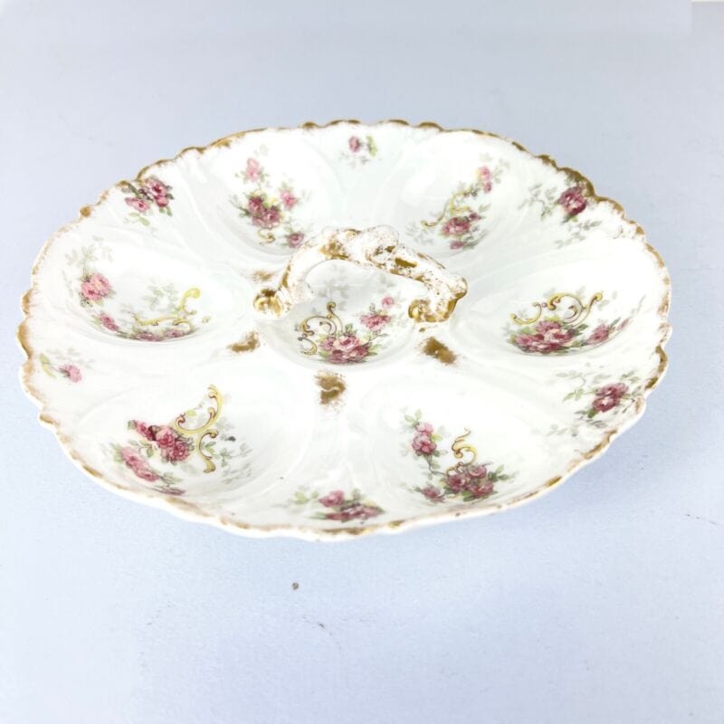 Antica Ciotola Antipastiera in porcellana piatto decoro Rose centrotavola 900 Categoria  Centrotavola e Ciotole