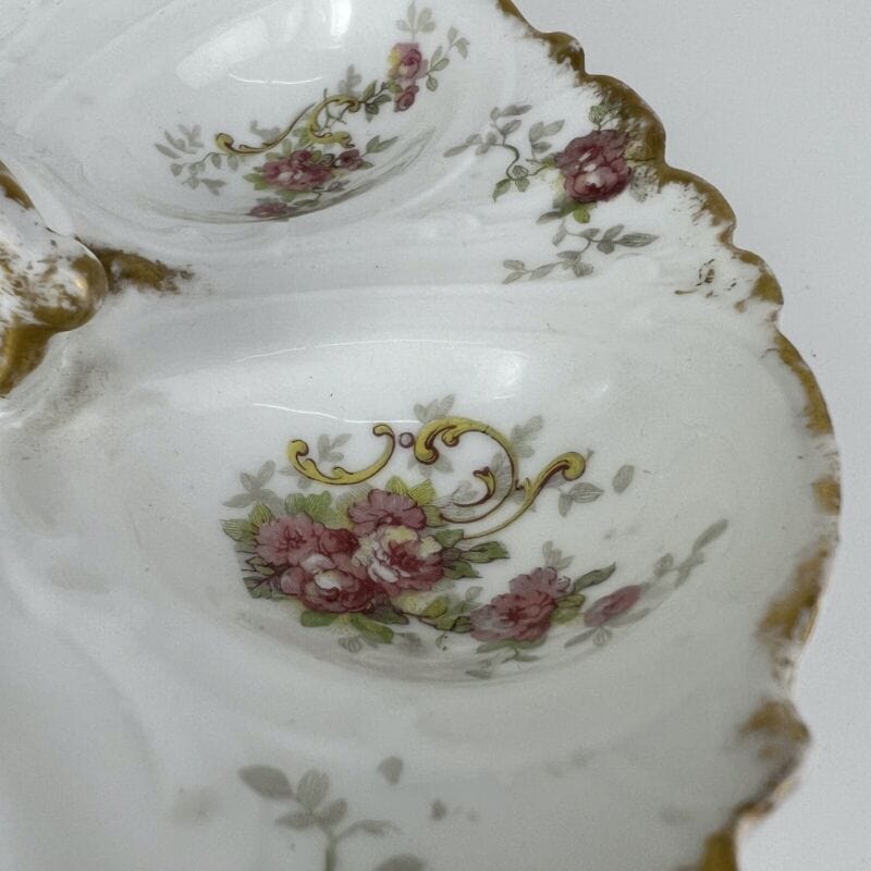 Antica Ciotola Antipastiera in porcellana piatto decoro Rose centrotavola 900 Categoria  Centrotavola e Ciotole