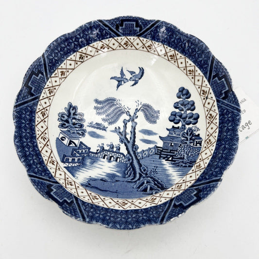 Antica Ciotola in ceramica blu Serie Old Willow scodella Piatto da colazione 900 Categoria  Piatti e Piattini
