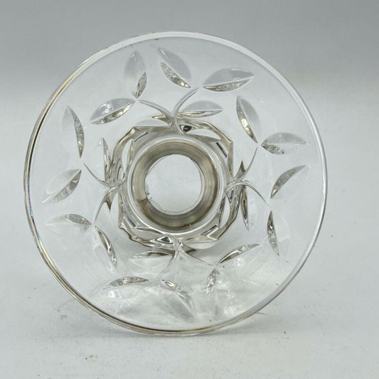 Antica ciotola porta bon bon in Argento 925 e Cristallo vetro Alzatina anni 70 Categoria  Sheffield & Argento