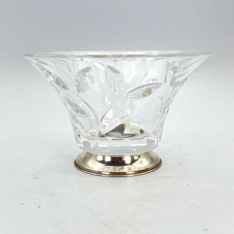 Antica ciotola porta bon bon in Argento 925 e Cristallo vetro Alzatina anni 70 Categoria  Sheffield & Argento