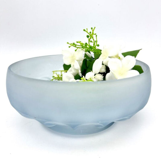 Antica ciotola porta bon bon in vetro opaline celeste opaco Art Deco anni 30 Categoria  Vetri e Cristalli