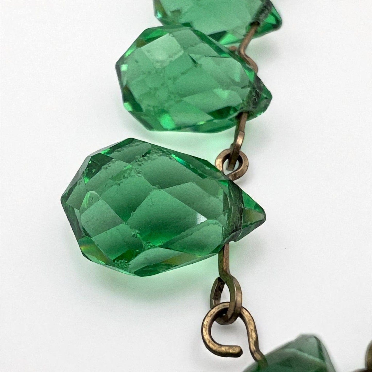 Antica Collana da per donna Collier con perle in cristallo Verde girocollo '30 Categoria  Bigiotteria & Accessori