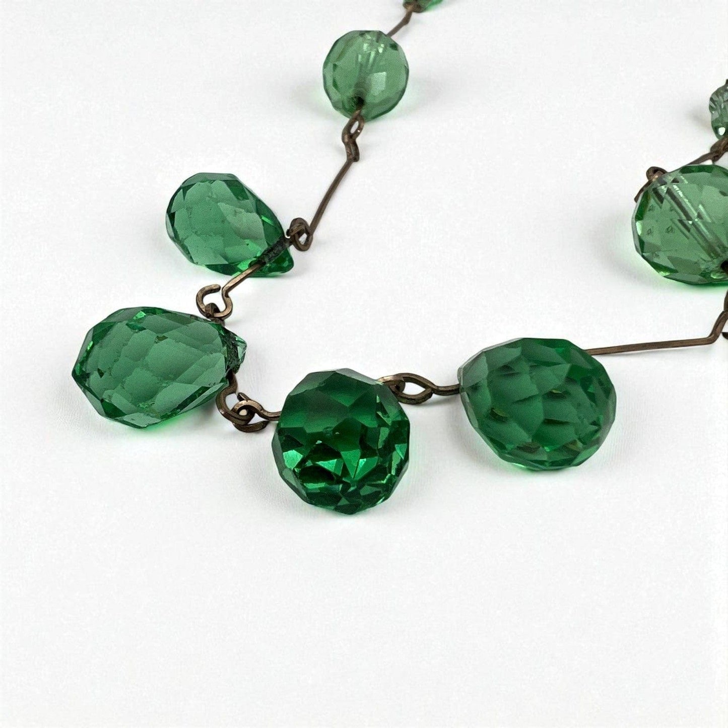 Antica Collana da per donna Collier con perle in cristallo Verde girocollo '30 Categoria  Bigiotteria & Accessori
