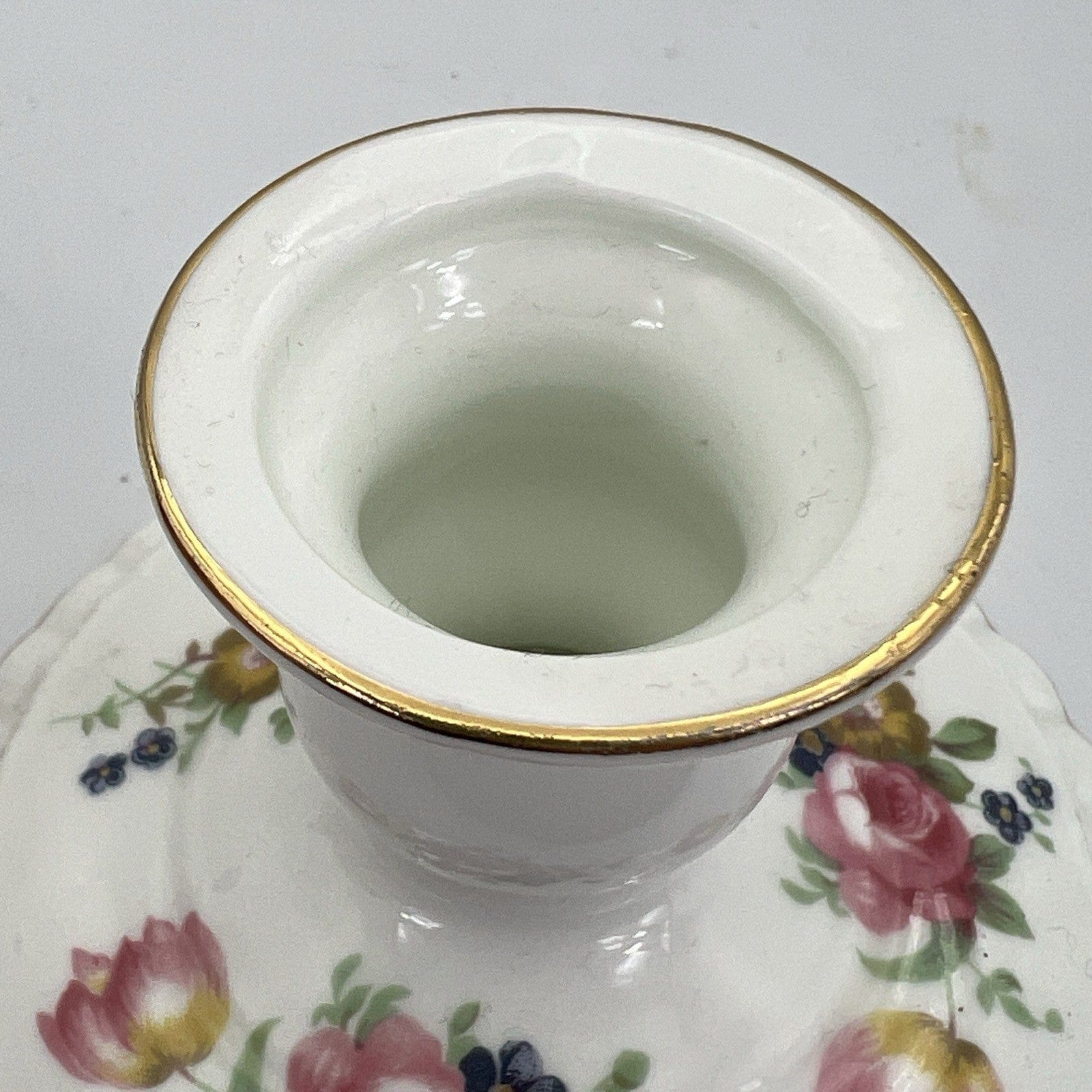 Antica Coppia di Porta candela singolo in porcellana inglese  candelabro candele Categoria  Altro