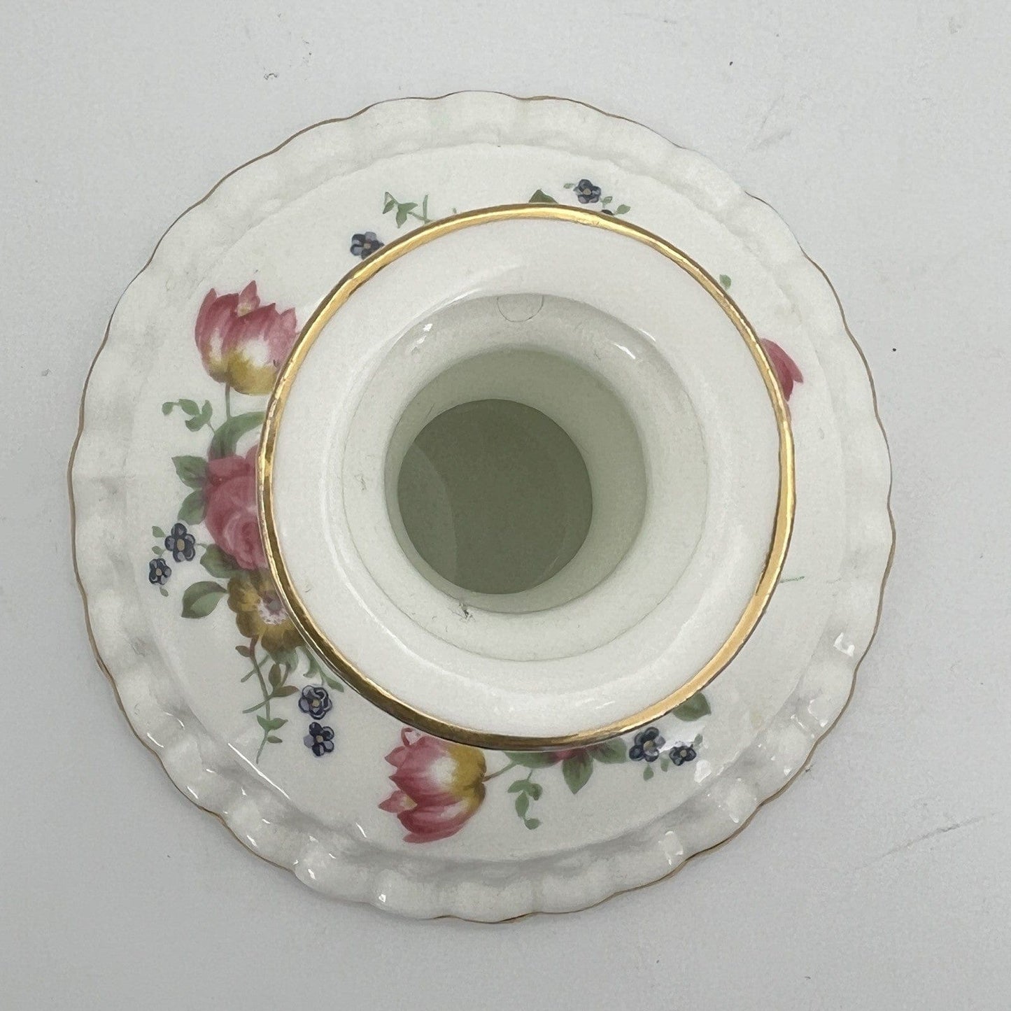 Antica Coppia di Porta candela singolo in porcellana inglese  candelabro candele Categoria  Altro