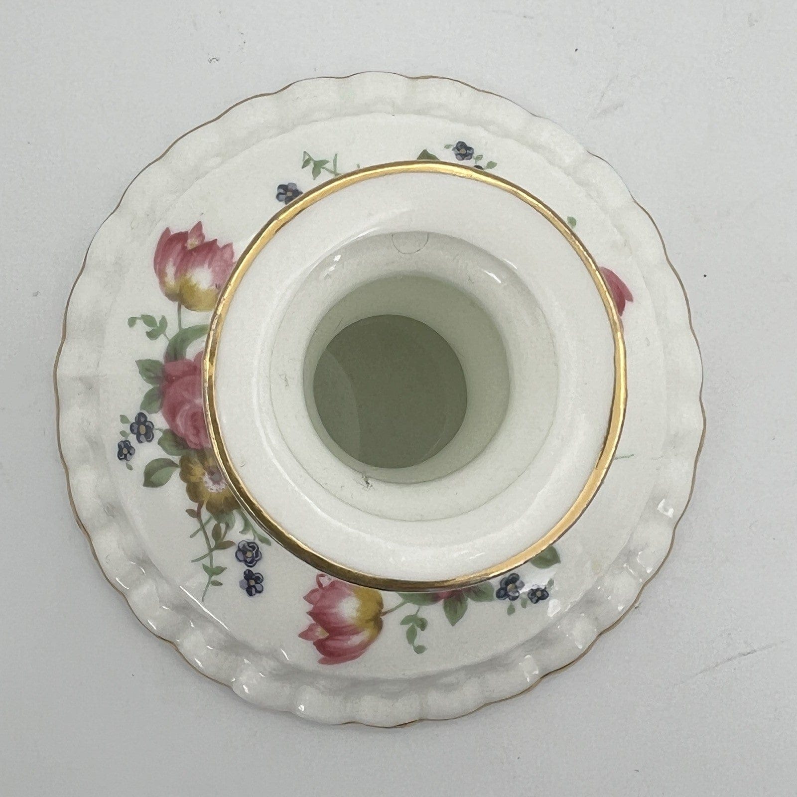 Antica Coppia di Porta candela singolo in porcellana inglese  candelabro candele Categoria  Altro