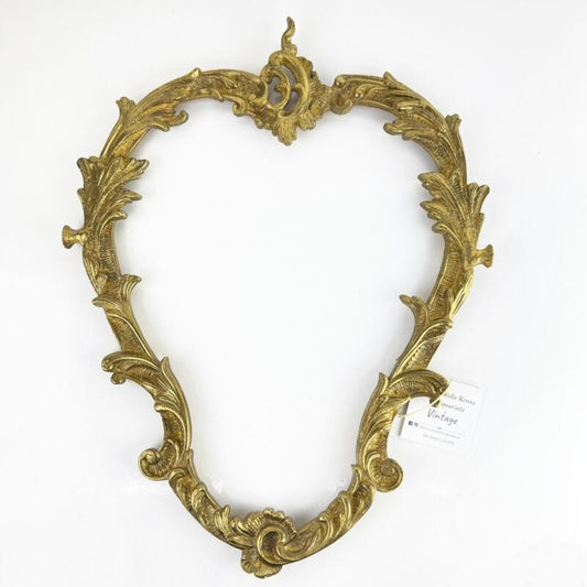 Antica Cornice in bronzo ottone per specchio anni 50 stile Barocco da parete Categoria  altro