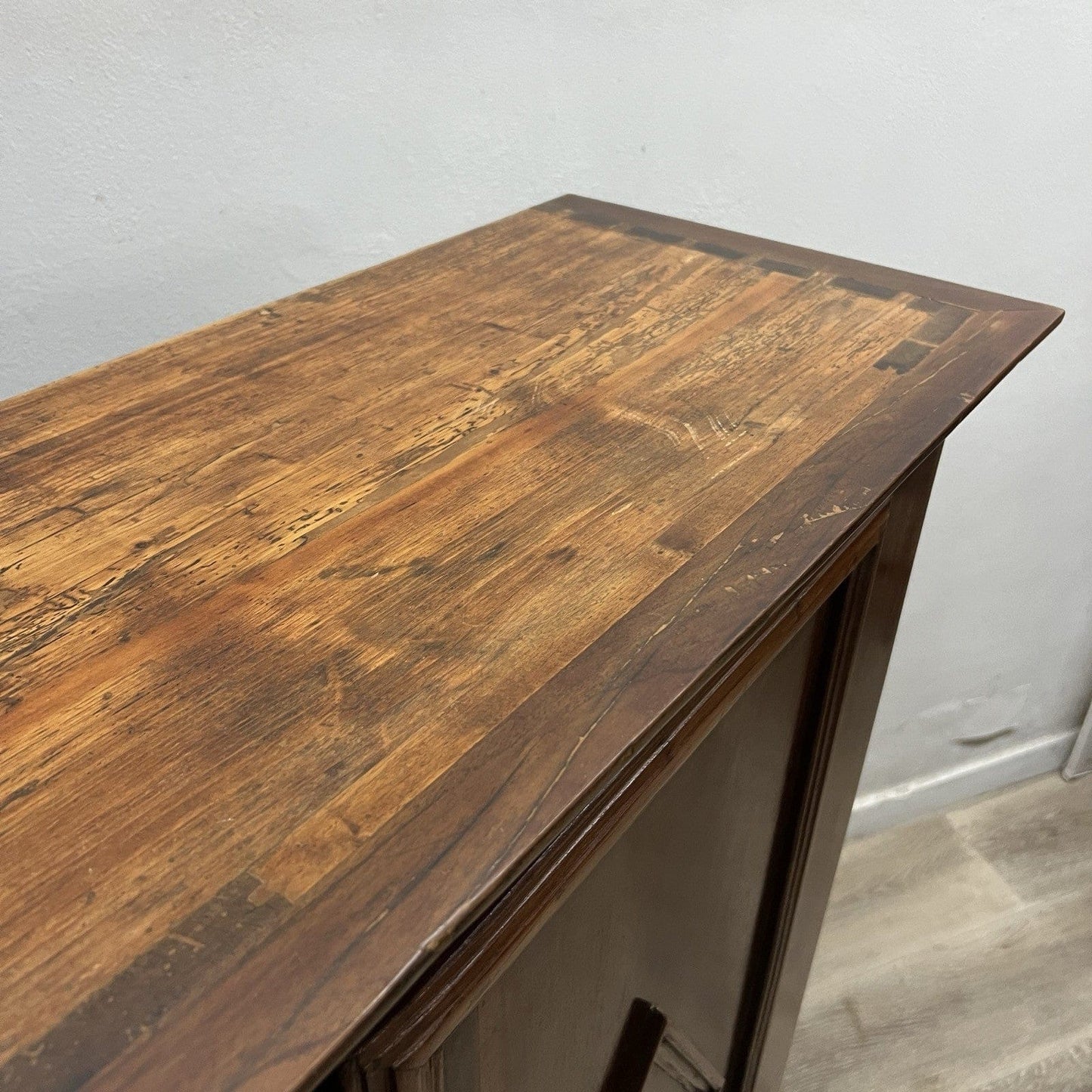 Antica Credenza Madia Servante Italiana d' Epoca 800 in legno di noce Stretta Categoria  Servante - Servantini