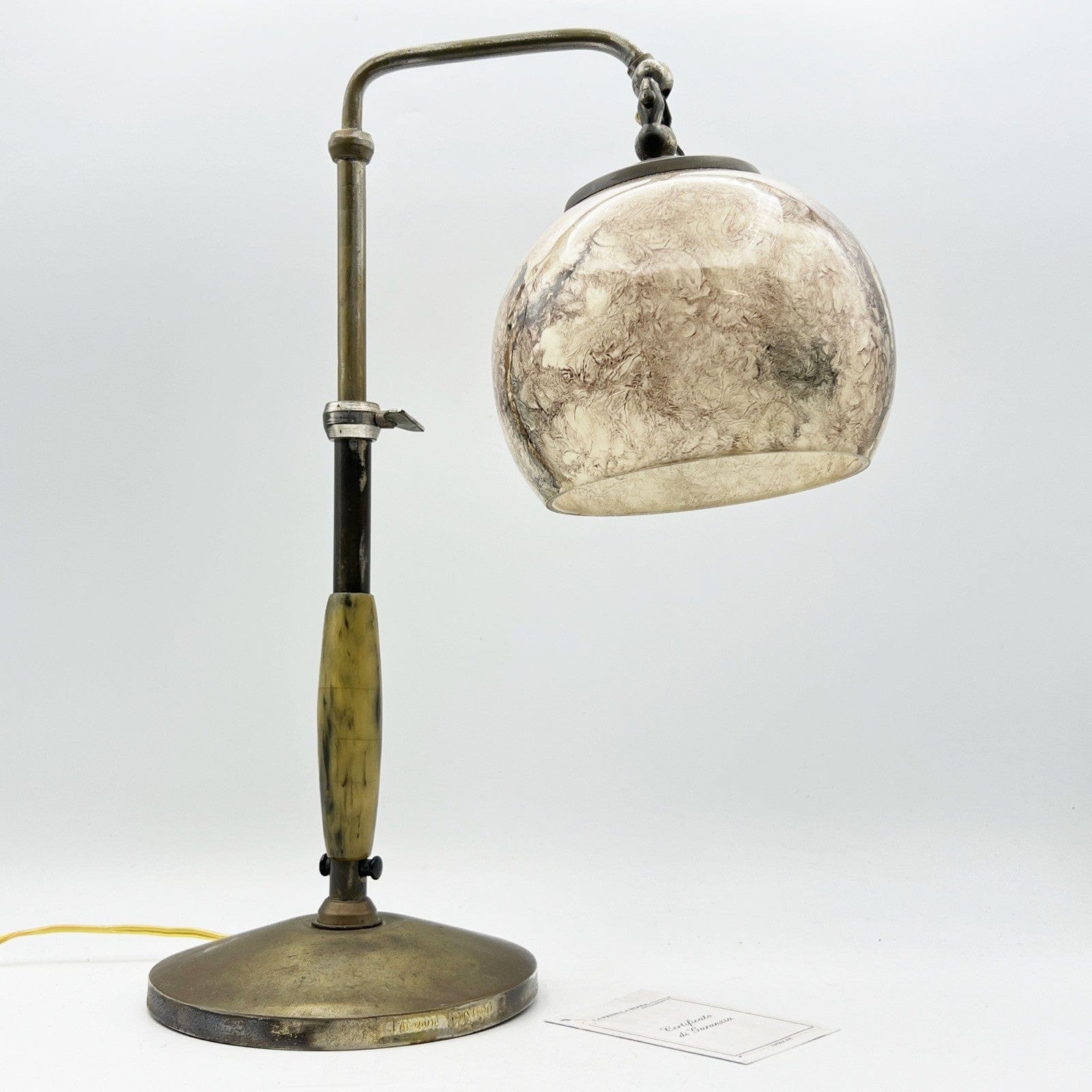 Antica lampada da tavolo scrivania ministeriale in ottone Anni '40  Ministero Categoria  Lampade Appliques