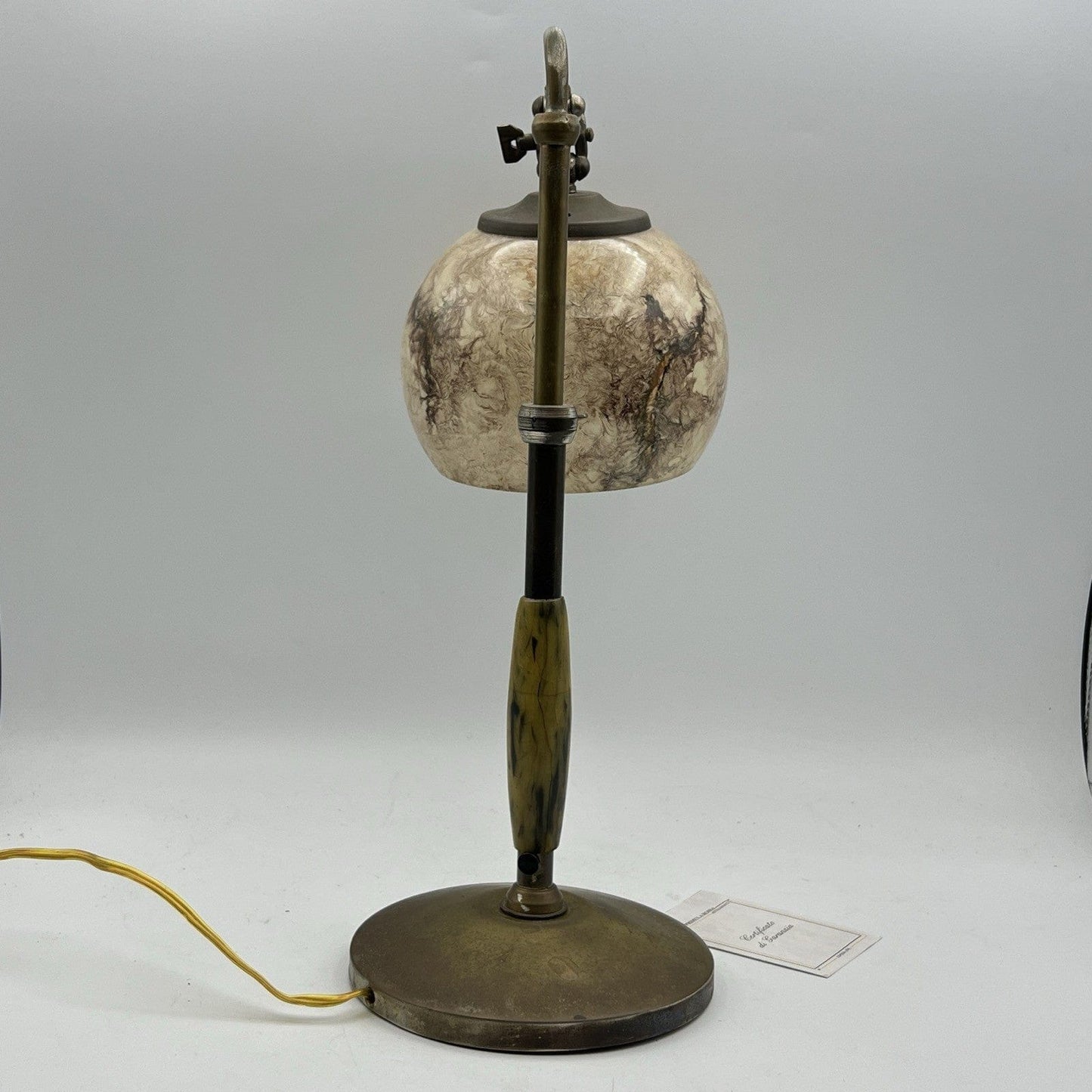 Antica lampada da tavolo scrivania ministeriale in ottone Anni '40  Ministero Categoria  Lampade Appliques