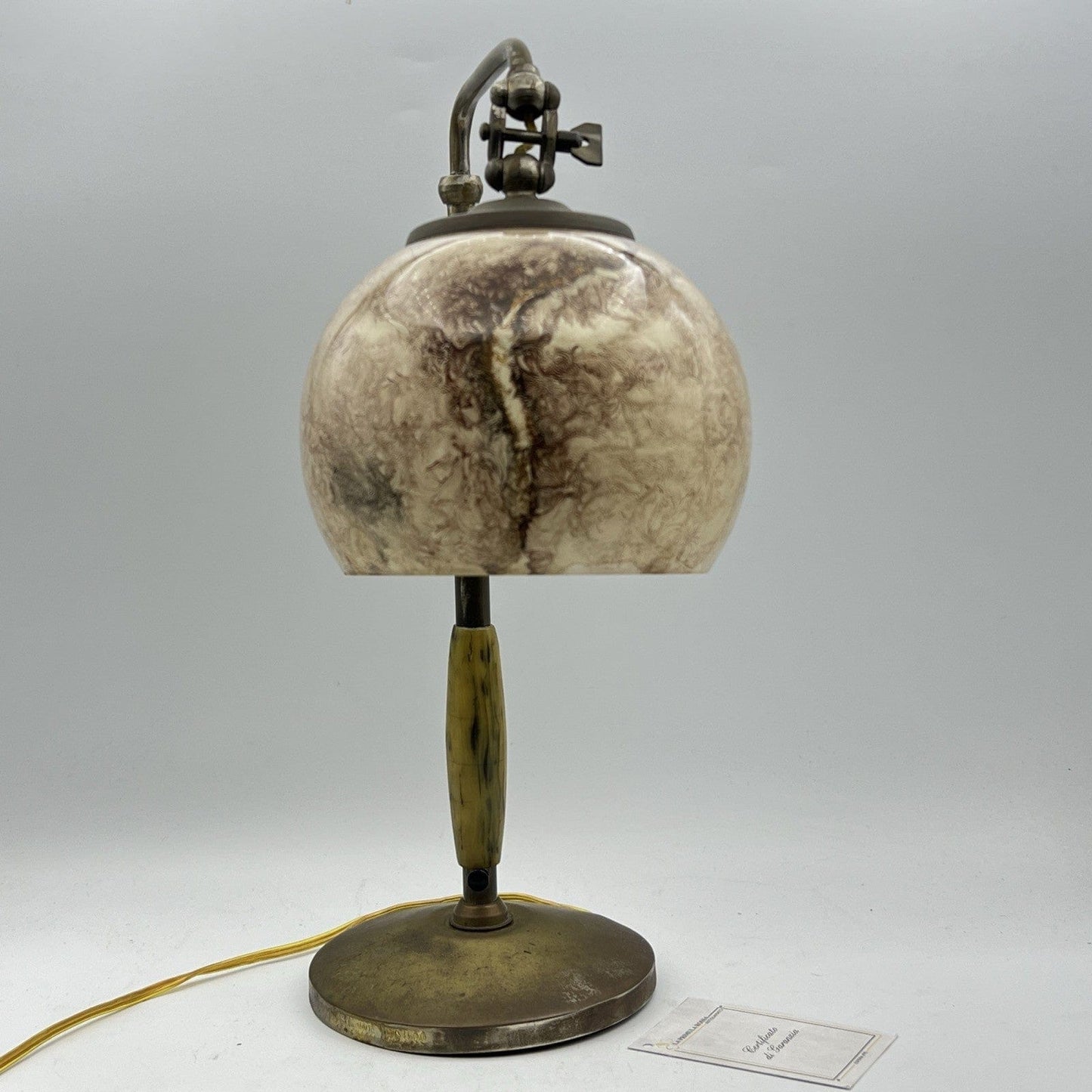 Antica lampada da tavolo scrivania ministeriale in ottone Anni '40  Ministero Categoria  Lampade Appliques