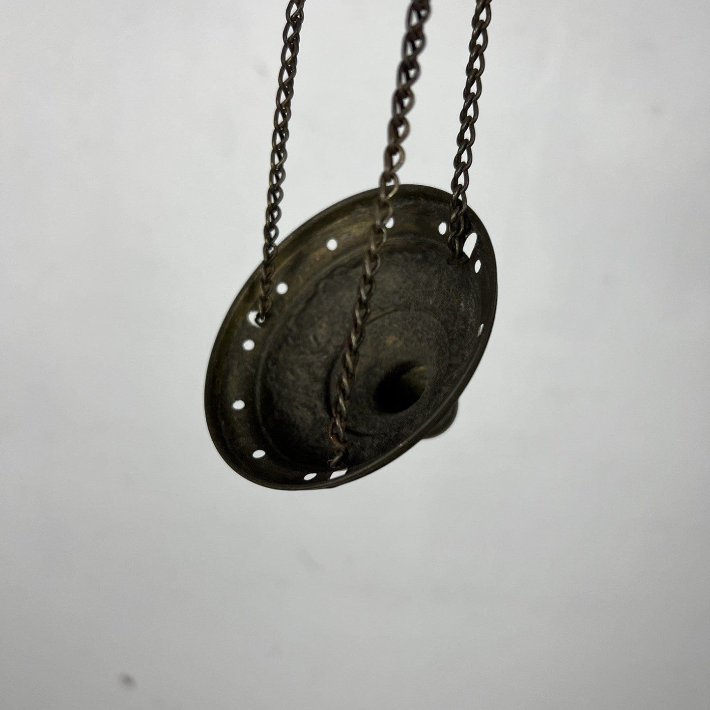 Antica Lanterna a sospesione Stile Liberty in vetro soffiato Blu Anni '30 ottone Categoria  Lampade Appliques