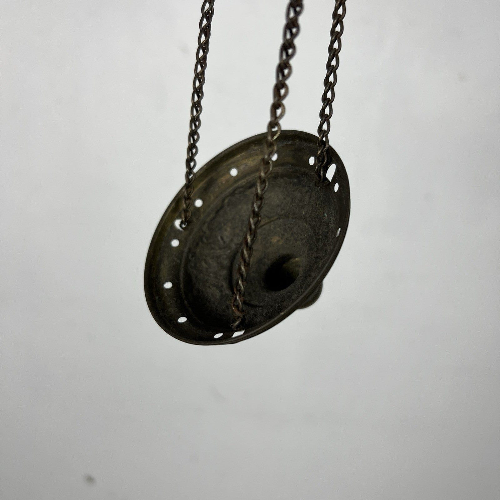 Antica Lanterna a sospesione Stile Liberty in vetro soffiato Blu Anni '30 ottone Categoria  Lampade Appliques