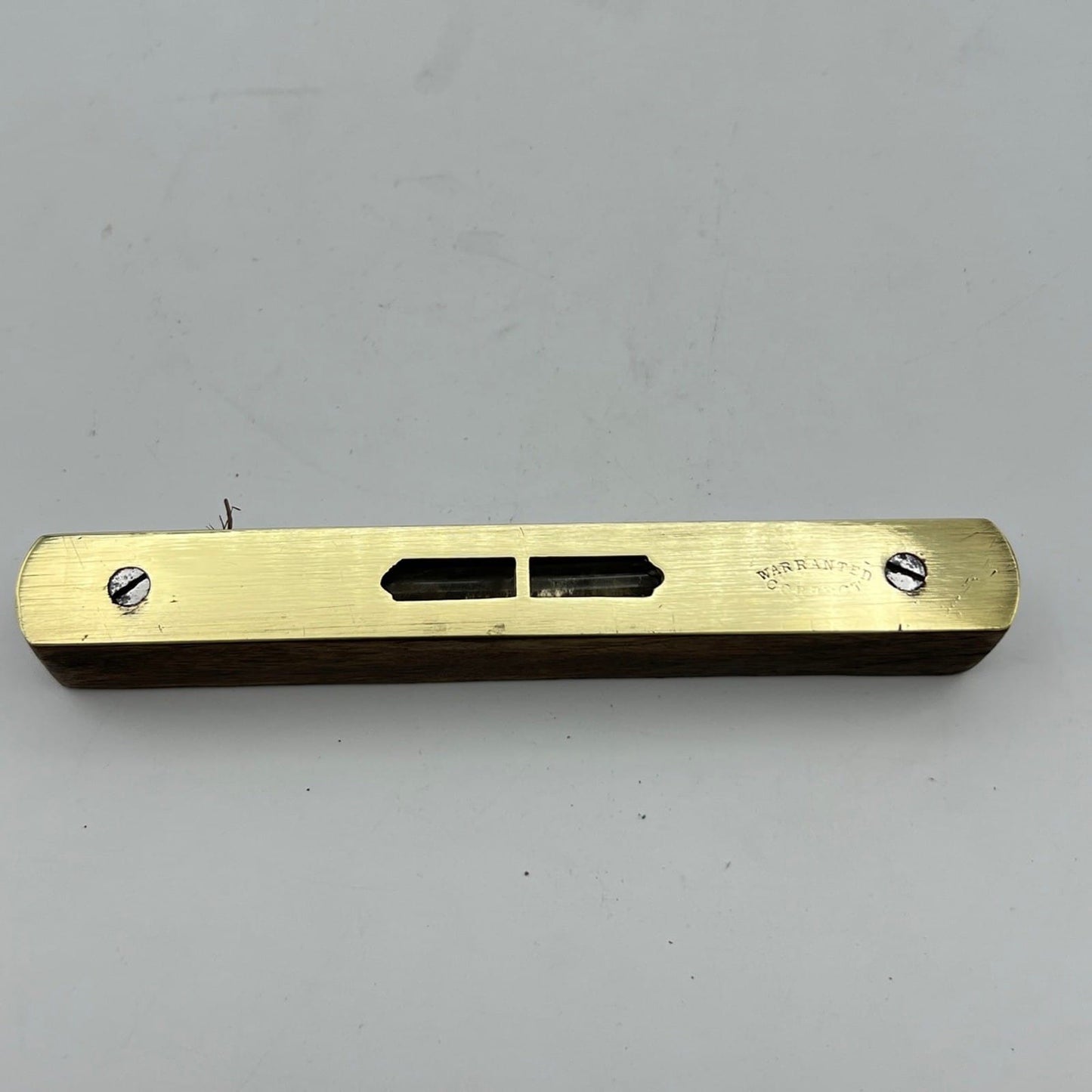 Antica livella a bolla in legno e ottone vecchio strumento vintage Inglese Categoria  Attrezzi e Strumenti