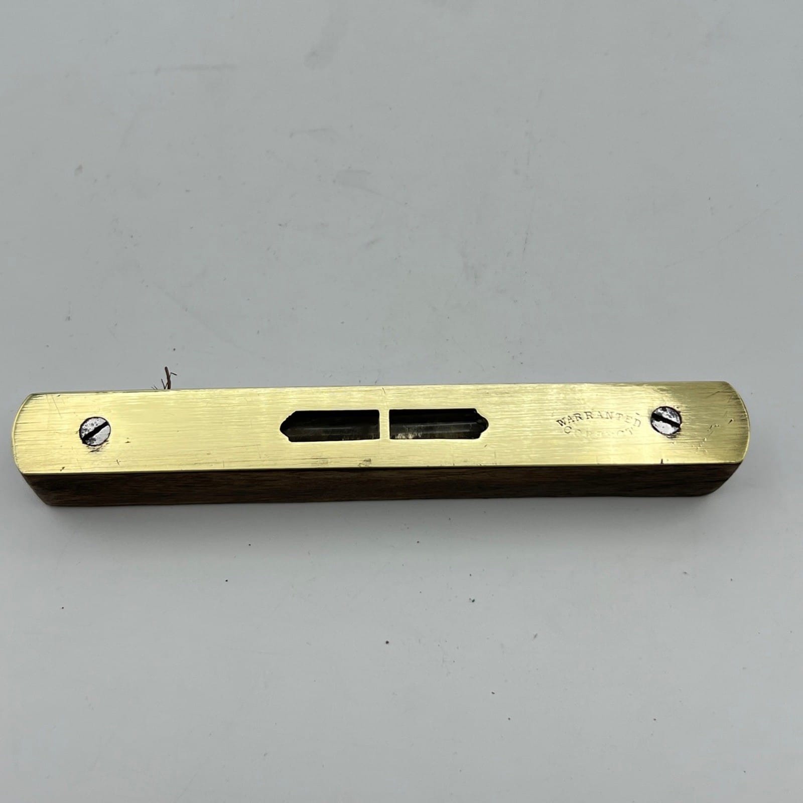 Antica livella a bolla in legno e ottone vecchio strumento vintage Inglese Categoria  Attrezzi e Strumenti