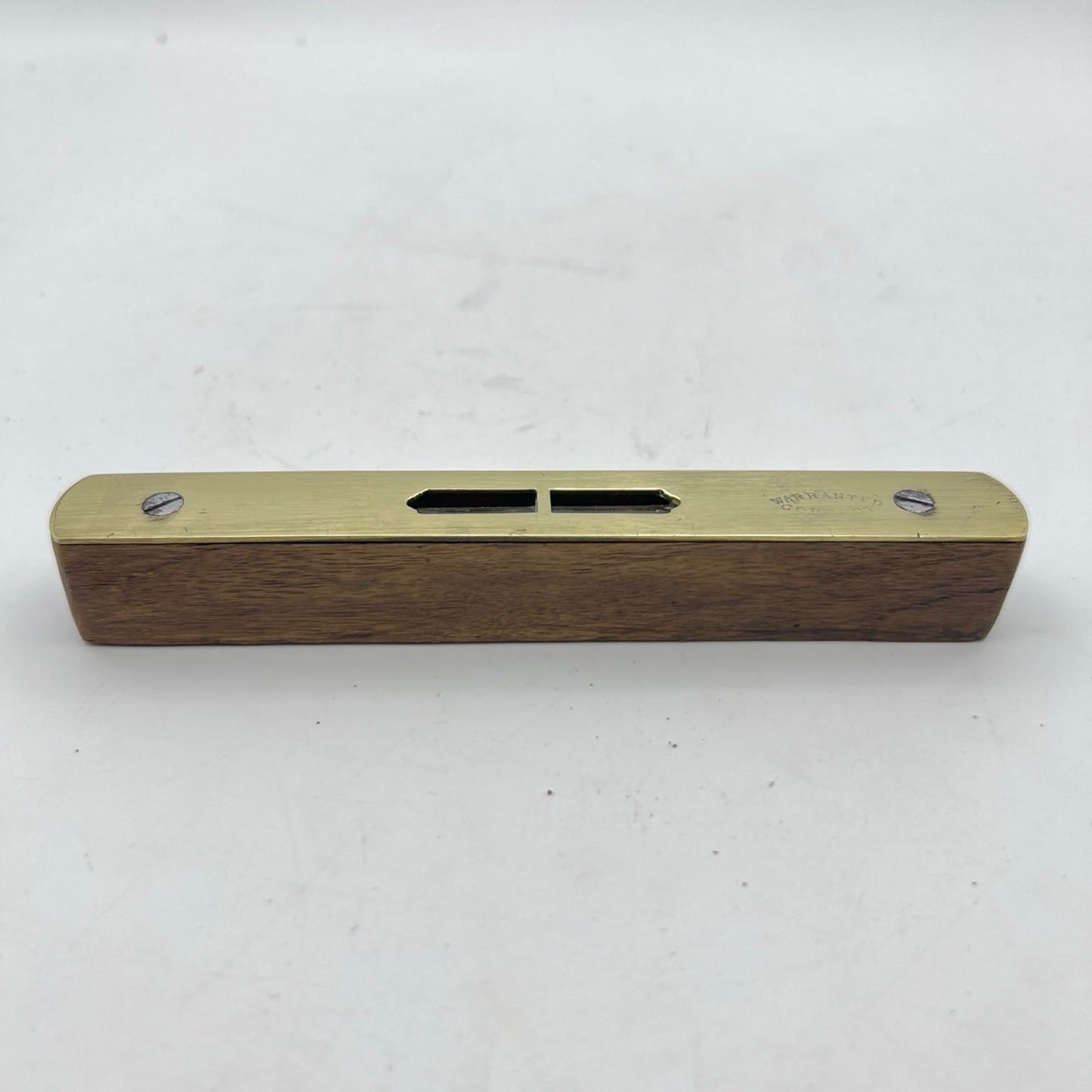 Antica livella a bolla in legno e ottone vecchio strumento vintage Inglese Categoria  Attrezzi e Strumenti