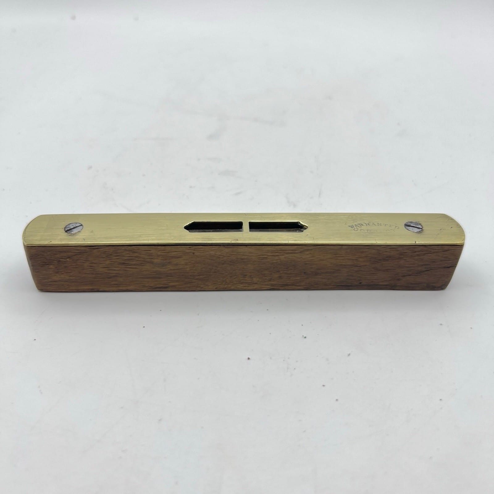 Antica livella a bolla in legno e ottone vecchio strumento vintage Inglese Categoria  Attrezzi e Strumenti