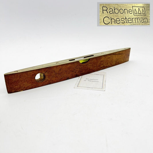 Antica livella da due bolle in legno e ottone vecchio strumento vintage Rabone Categoria  Attrezzi e Strumenti