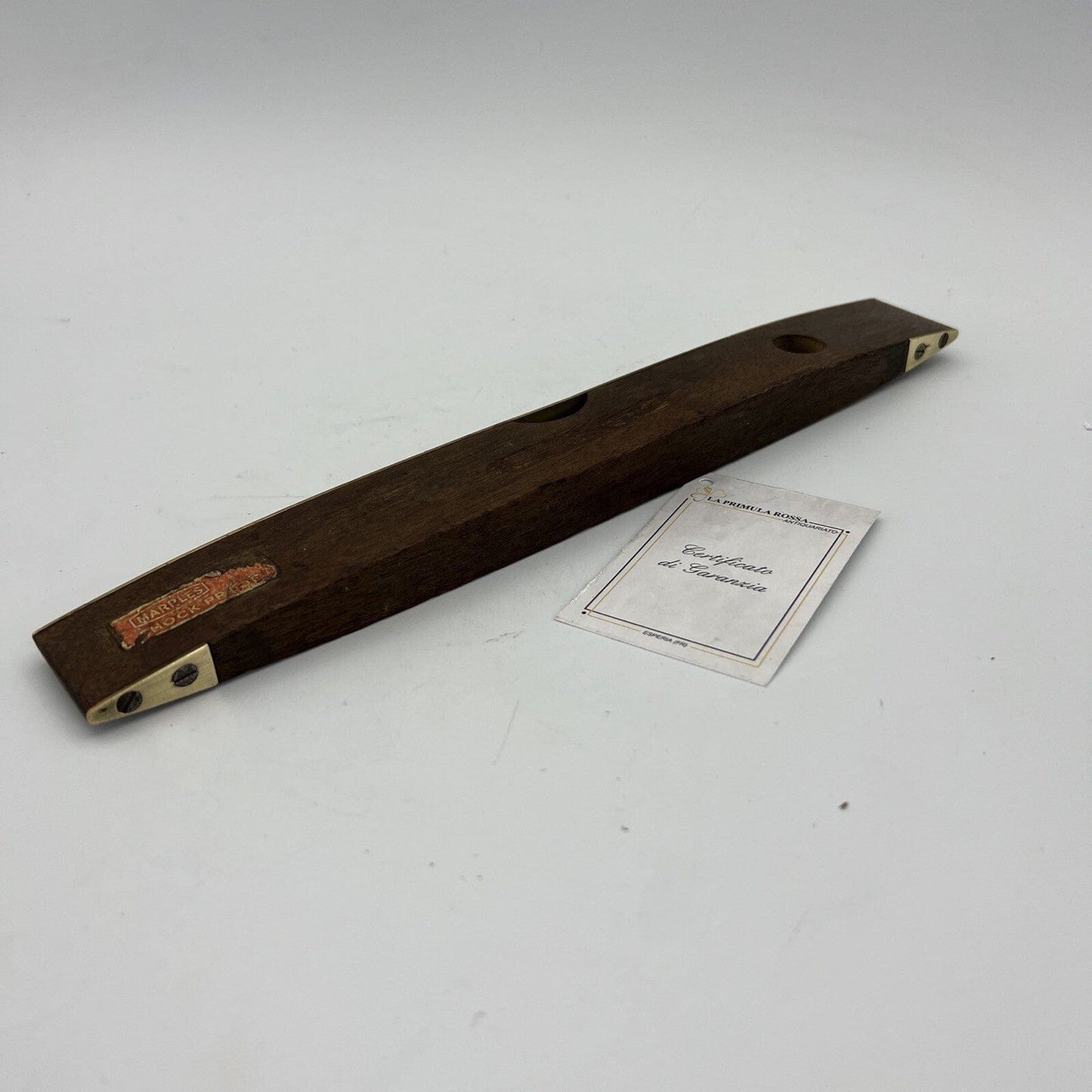 Antica livella da due bolle in legno ottone vecchio strumento vintage Inglese Categoria  Attrezzi e Strumenti