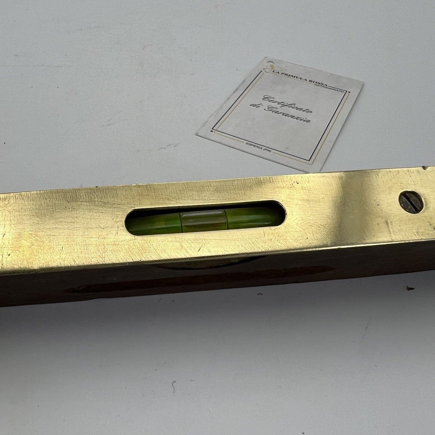 Antica livella da due bolle in legno ottone vecchio strumento vintage Inglese Categoria  Attrezzi e Strumenti