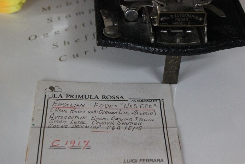 Antica Macchina Fotografica A Soffietto Kodak Eastman 3 Autographic 1917 Vintage Categoria  Lenti-Cannocchiali-Occhiali