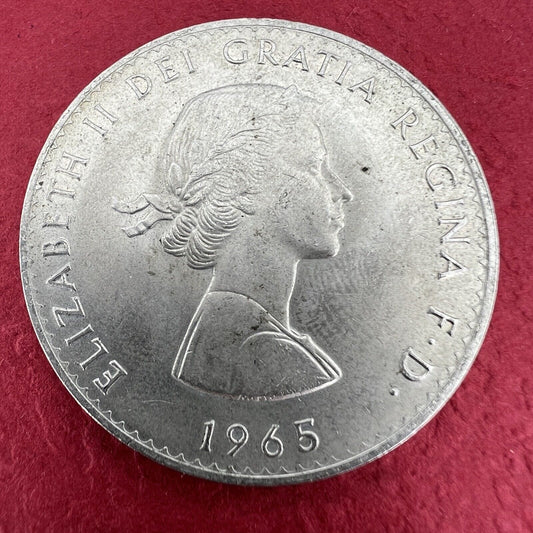 Antica Moneta Inglese CHURCHILL Regina Elisabetta CORONA Anno 1965  Regno Unito Categoria  Monete e banconote:Monete antiche:Altro monete antiche