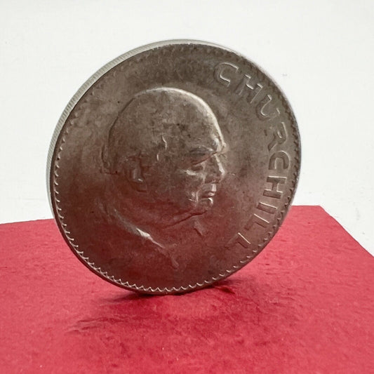 Antica Moneta Inglese CHURCHILL Regina Elisabetta CORONA Anno 1965  Regno Unito Categoria  Monete e banconote:Monete antiche:Altro monete antiche