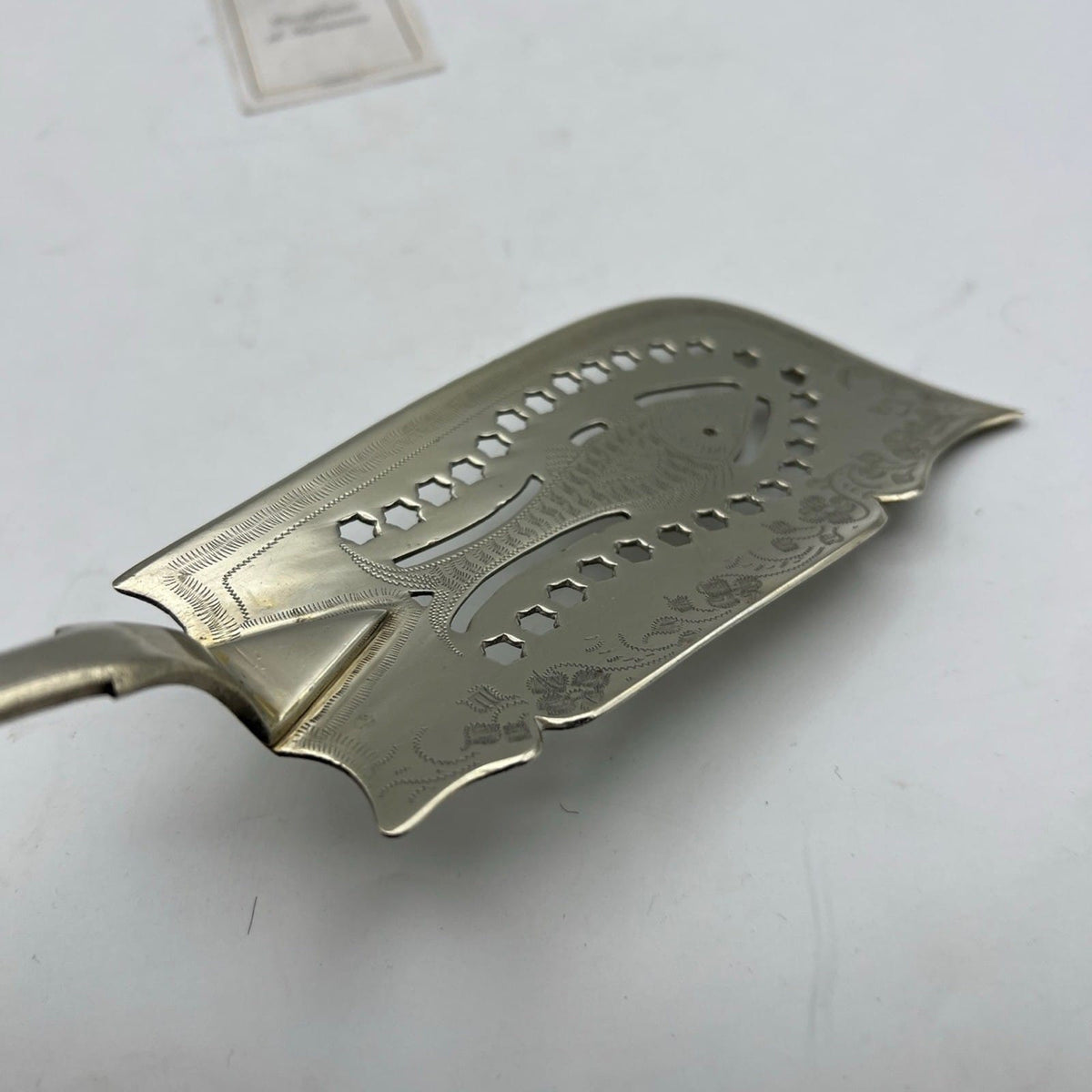 Antica Paletta da servizio per  pesce in Argento Placcata Sheffield traforata Categoria  Silver plated sheffield style