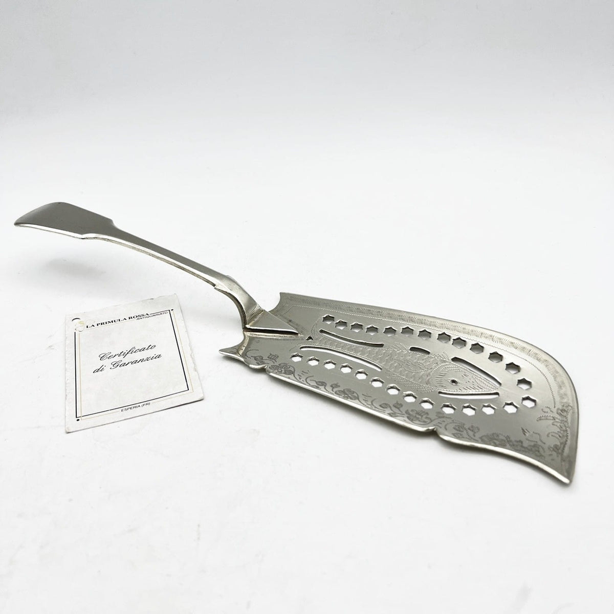 Antica Paletta da servizio per  pesce in Argento Placcata Sheffield traforata Categoria  Silver plated sheffield style