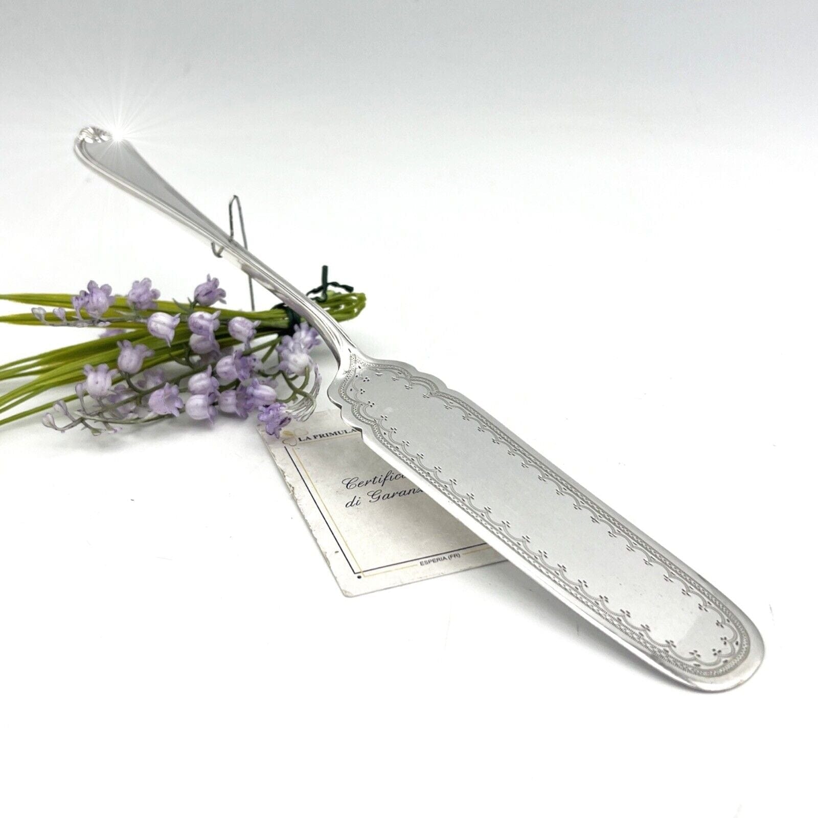 Antica Paletta dolce in argento sheffield posata da tavola per crostata e torta Categoria  Silver plated sheffield style