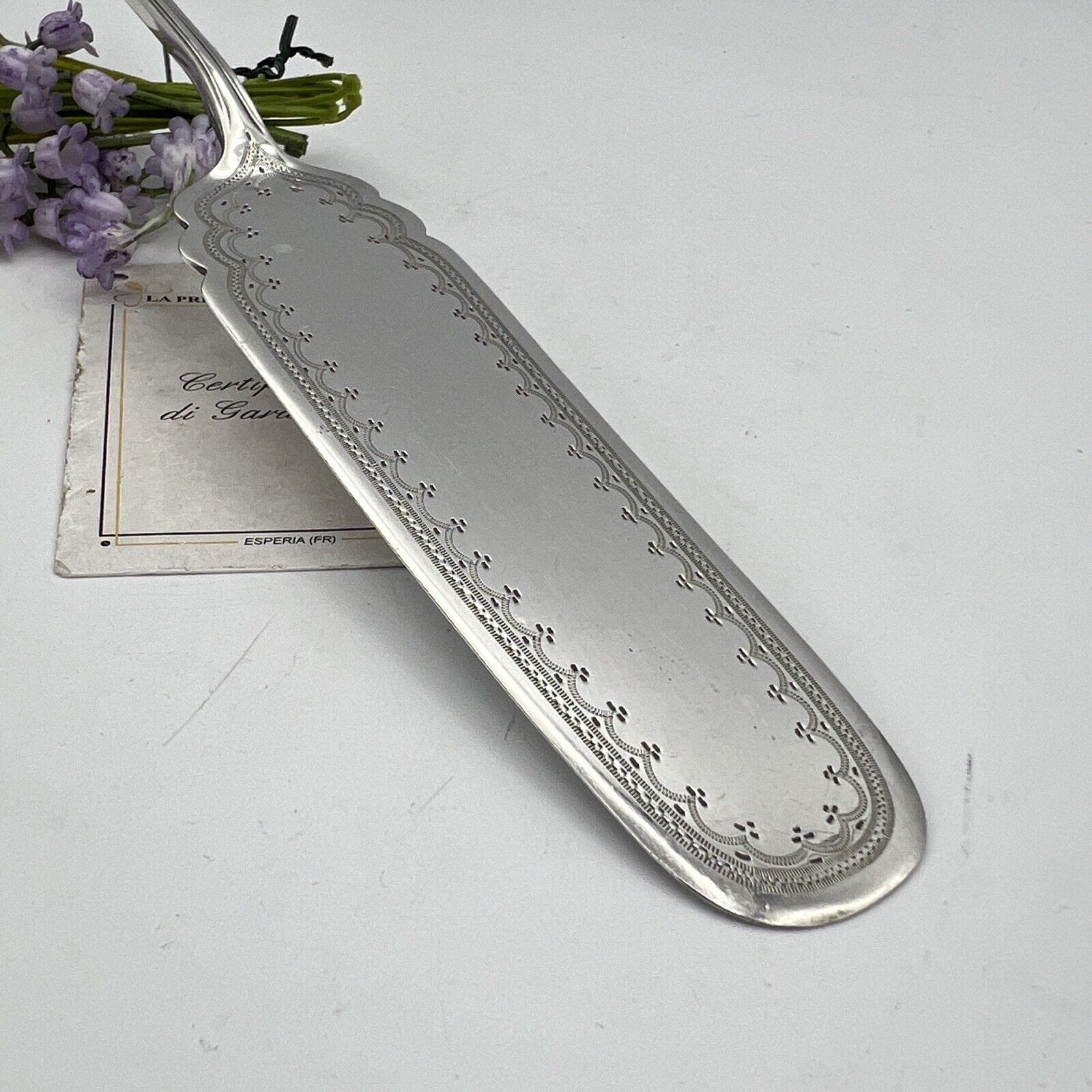Antica Paletta dolce in argento sheffield posata da tavola per crostata e torta Categoria  Silver plated sheffield style