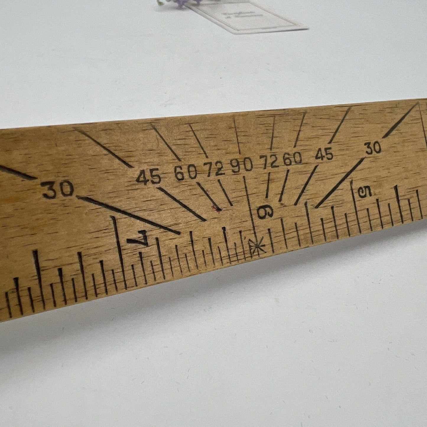 Antica riga righello inglese vintage in legno da scrivania per disegno Anni '60 Categoria  Attrezzi e Strumenti
