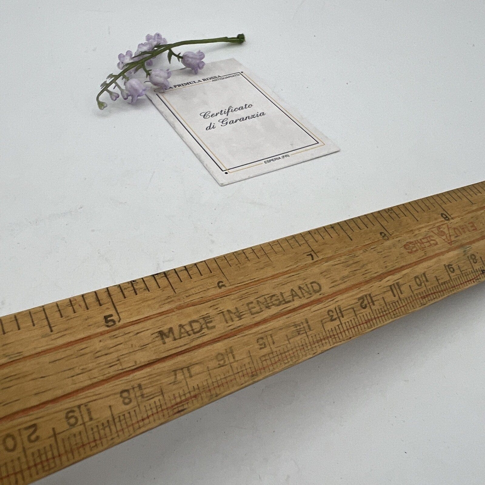 Antica riga righello inglese vintage in legno da scrivania per disegno Anni '60 Categoria  Attrezzi e Strumenti