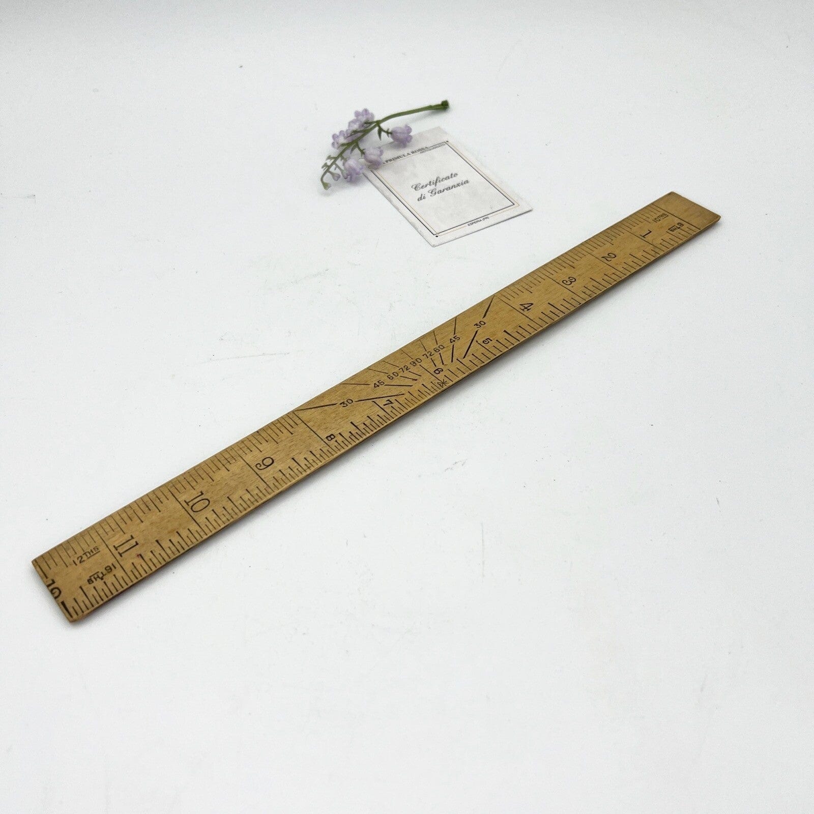 Antica riga righello inglese vintage in legno da scrivania per disegno Anni '60 Categoria  Attrezzi e Strumenti