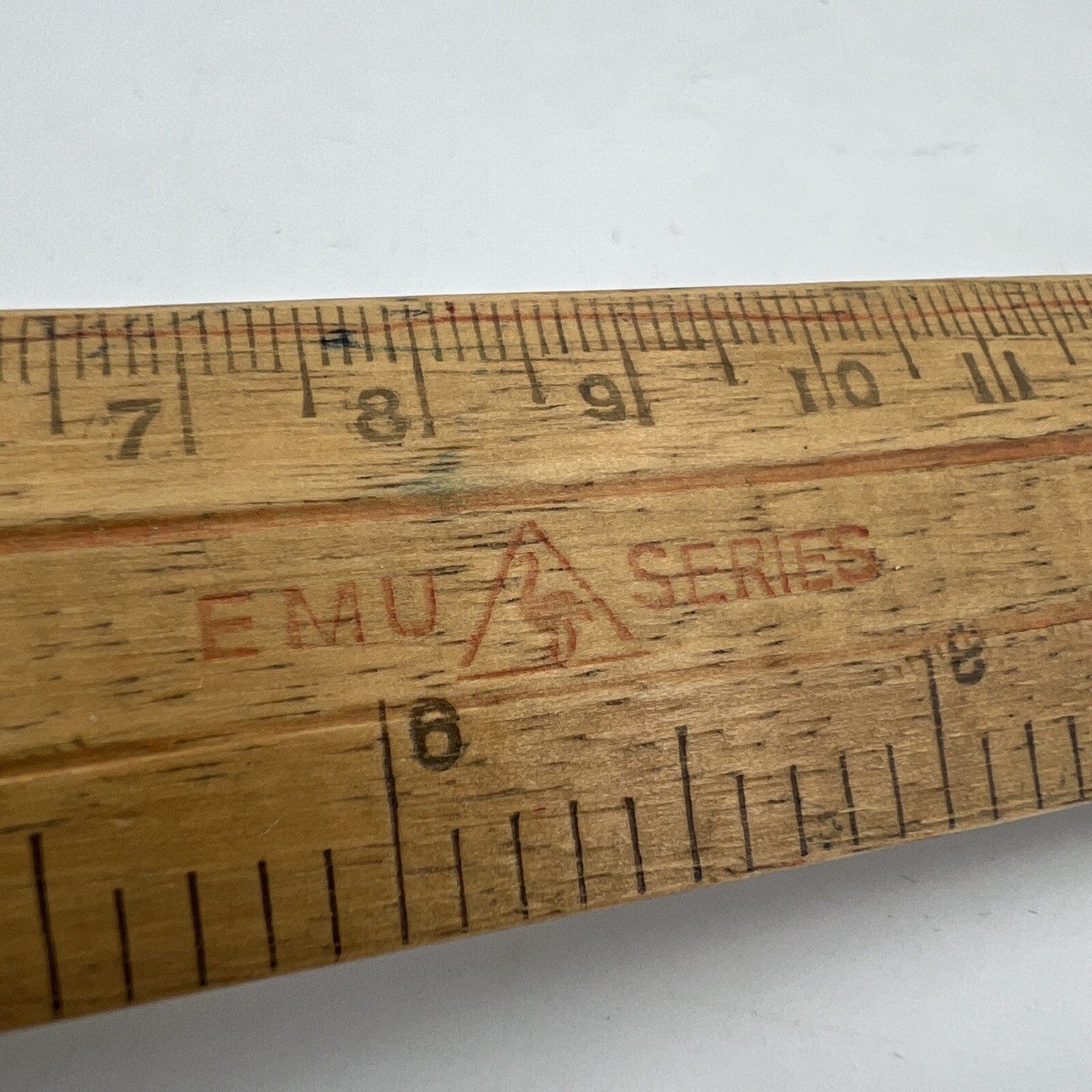 Antica riga righello inglese vintage in legno da scrivania per disegno Anni '60 Categoria  Attrezzi e Strumenti