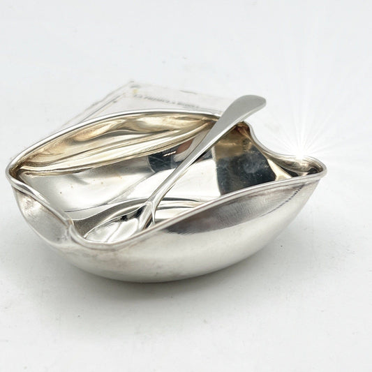 Antica Saliera in argento massiccio silver 800 ciotolina da tavola Vintage Categoria  Silver plated sheffield style