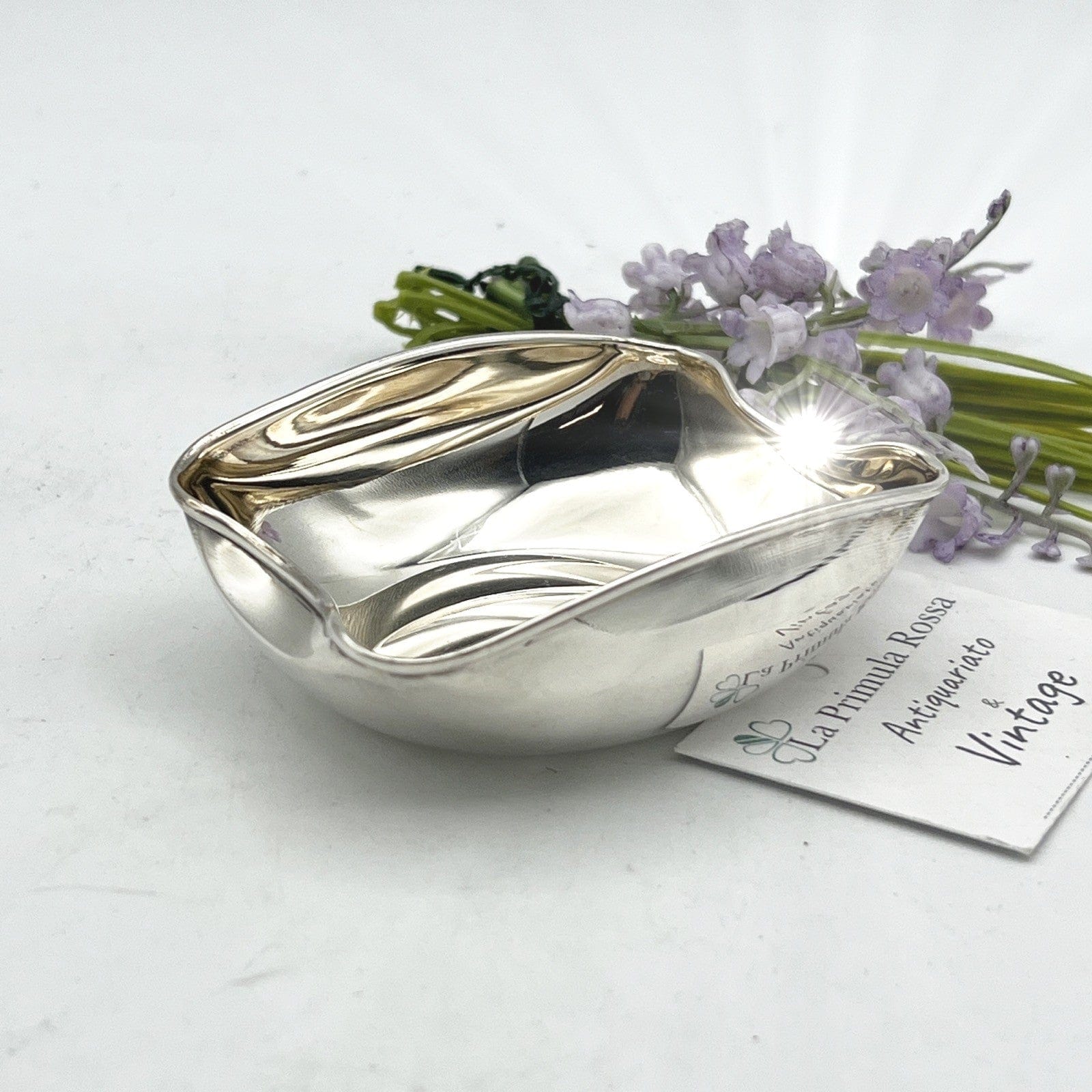 Antica Saliera in argento massiccio silver 800 ciotolina da tavola Vintage Categoria  Silver plated sheffield style