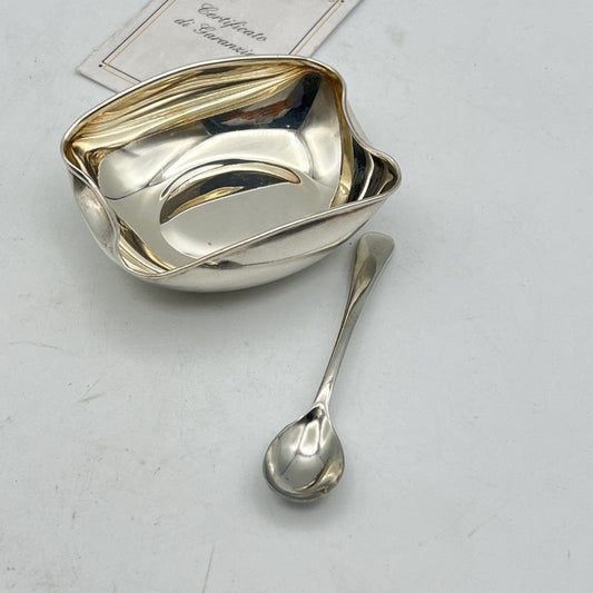 Antica Saliera in argento massiccio silver 800 ciotolina da tavola Vintage Categoria  Silver plated sheffield style