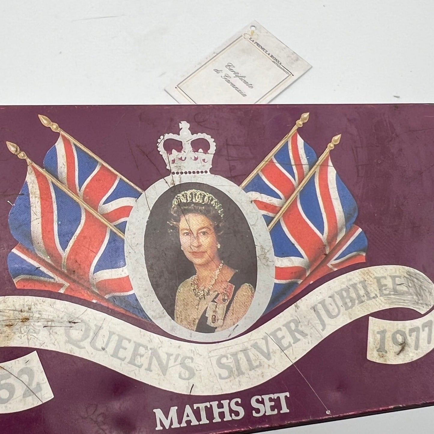 Antica Scatola in latta 1977 inglese Regina Elisabetta II della Casa Reale di Categoria  Collezionismo:Collezioni diverse:Scatole di latta