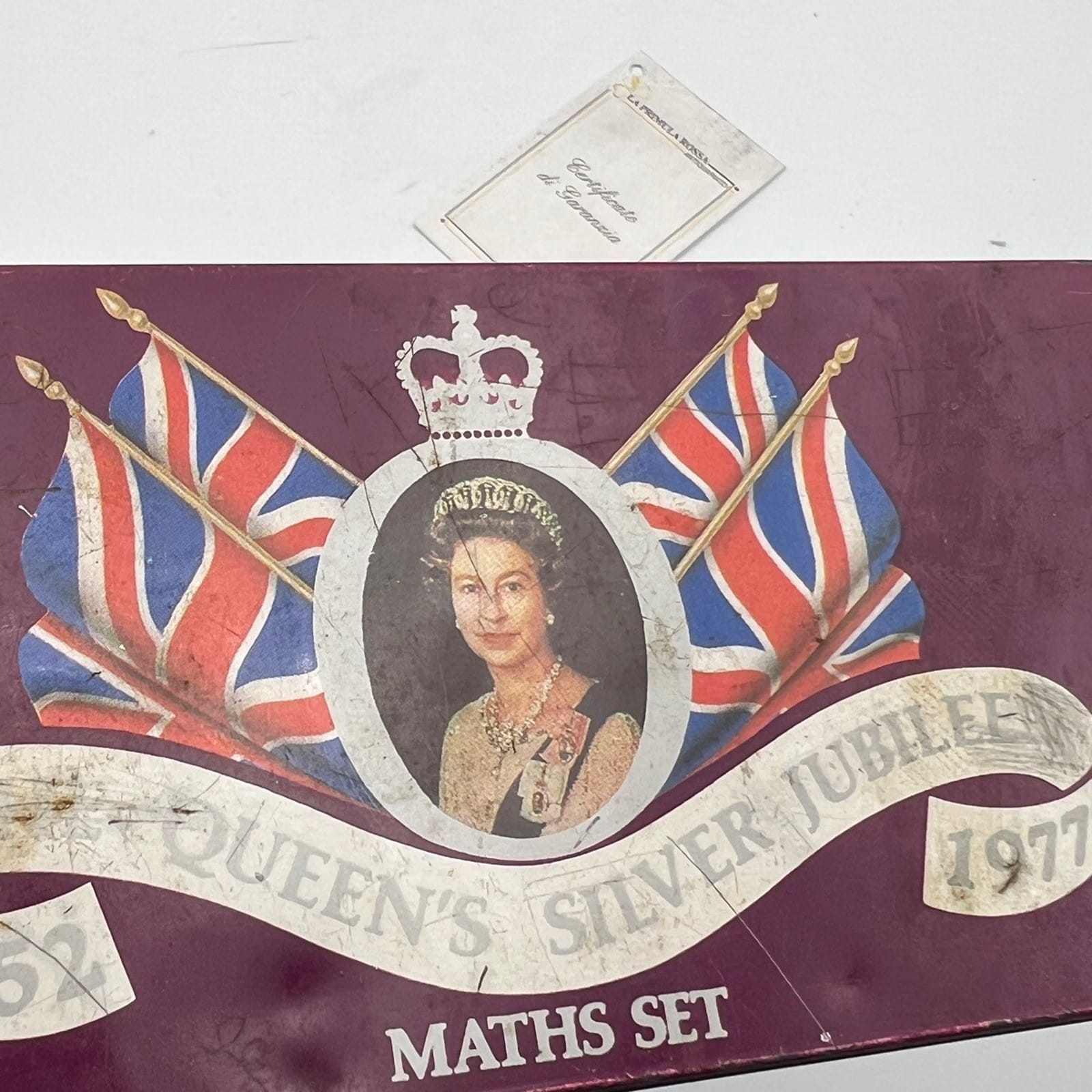 Antica Scatola in latta 1977 inglese Regina Elisabetta II della Casa Reale di Categoria  Collezionismo:Collezioni diverse:Scatole di latta