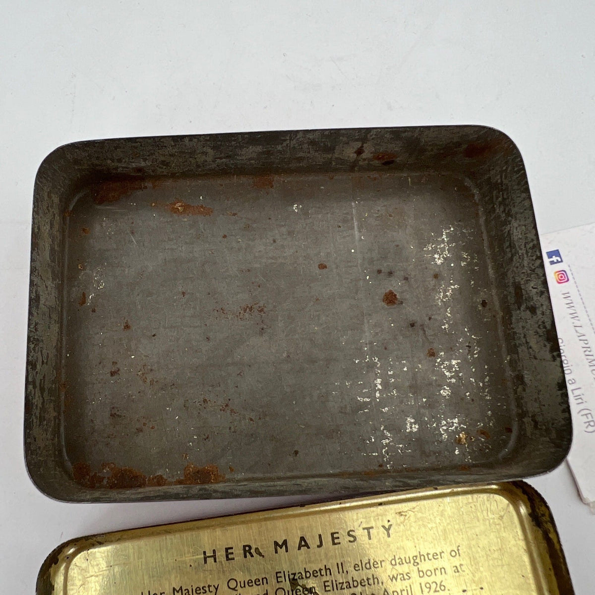 Antica Scatola in latta inglese incoronazione Regina Elisabetta II 1953 Reale 50 Categoria  Collezionismo:Collezioni diverse:Scatole di latta