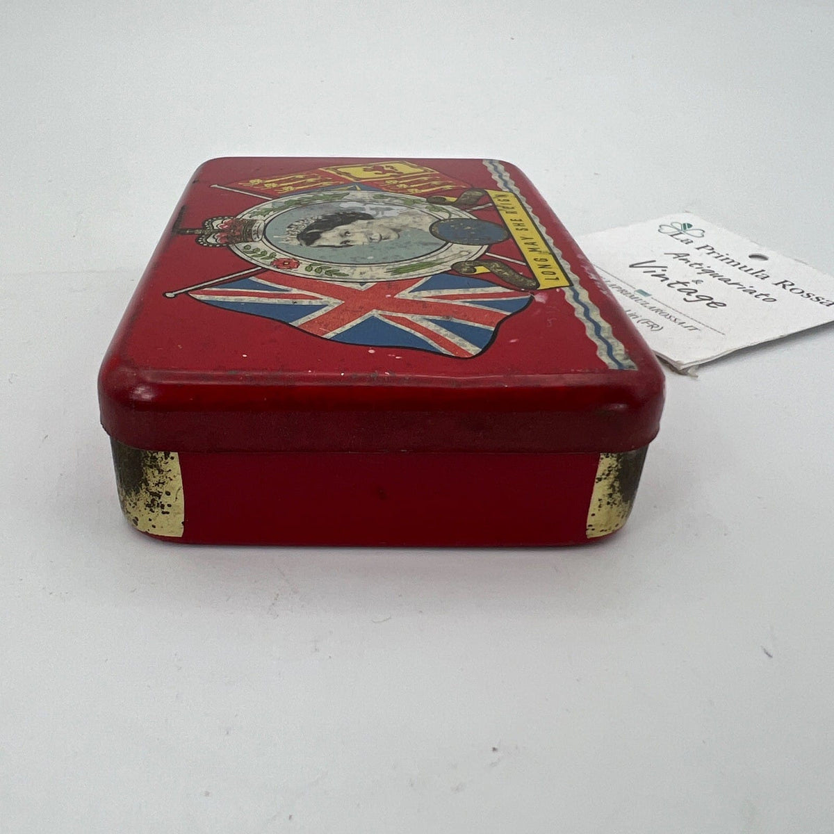 Antica Scatola in latta inglese incoronazione Regina Elisabetta II 1953 Reale 50 Categoria  Collezionismo:Collezioni diverse:Scatole di latta