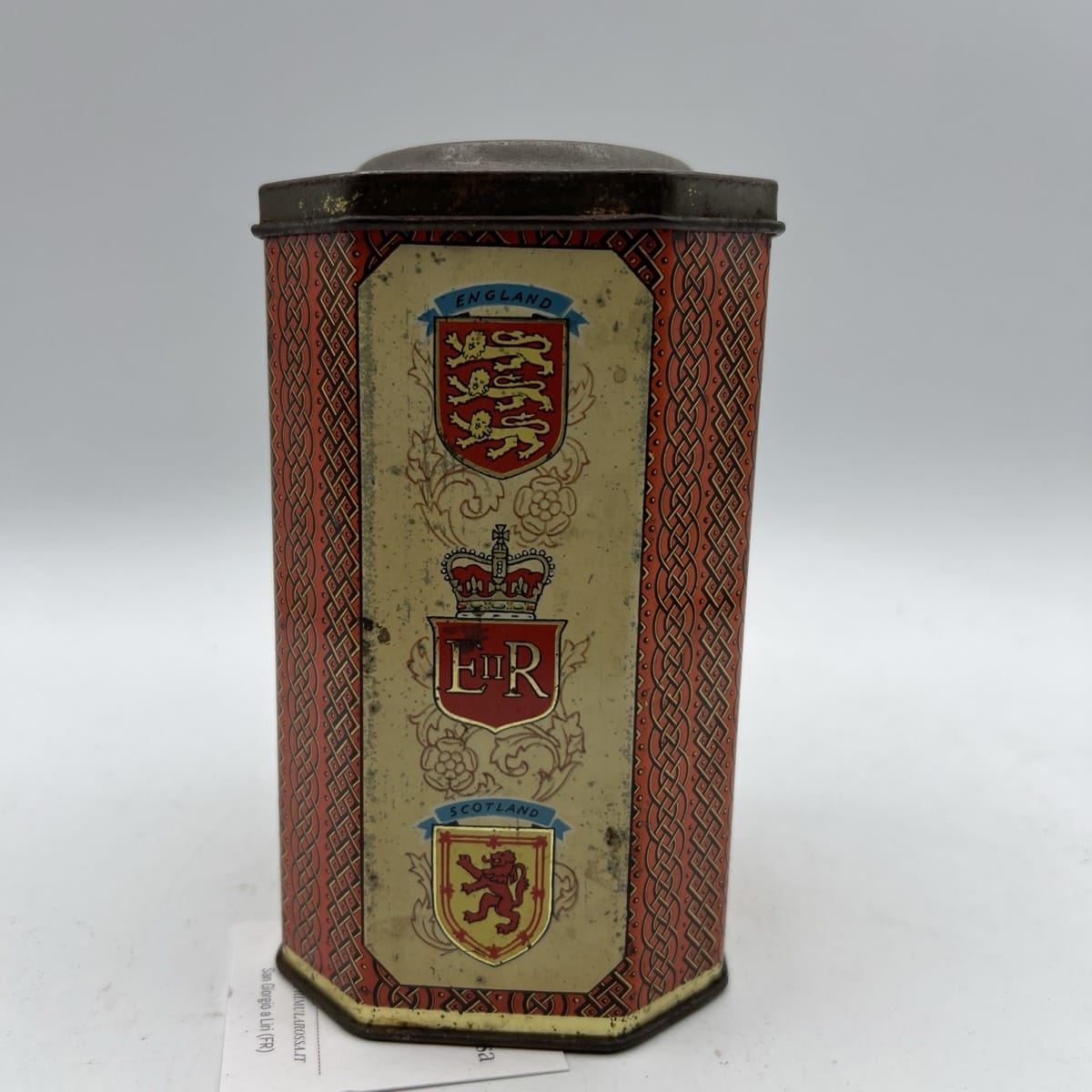 Antica Scatola in latta inglese incoronazione Regina Elisabetta II 1953 Reale di Categoria  Collezionismo:Collezioni diverse:Scatole di latta