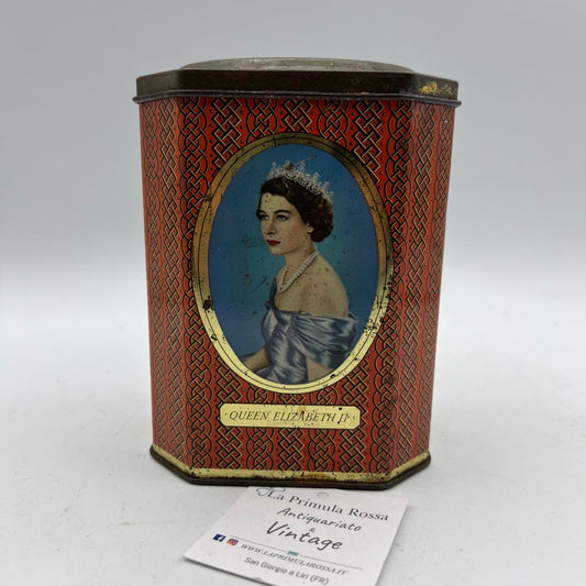 Antica Scatola in latta inglese incoronazione Regina Elisabetta II 1953 Reale di Categoria  Collezionismo:Collezioni diverse:Scatole di latta