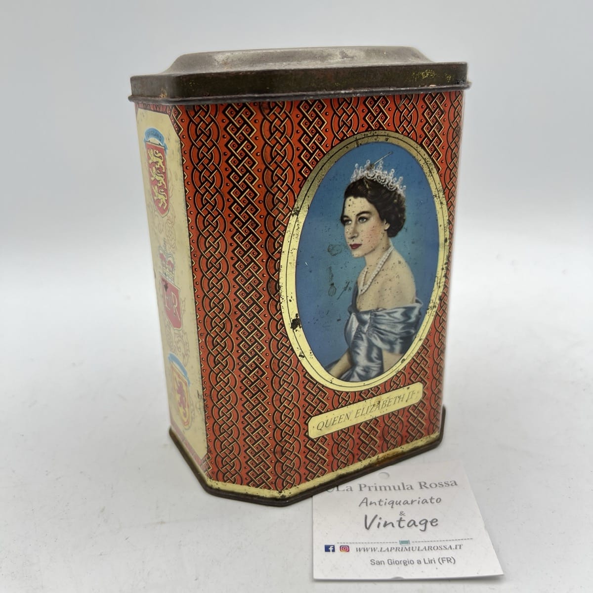 Antica Scatola in latta inglese incoronazione Regina Elisabetta II 1953 Reale di Categoria  Collezionismo:Collezioni diverse:Scatole di latta