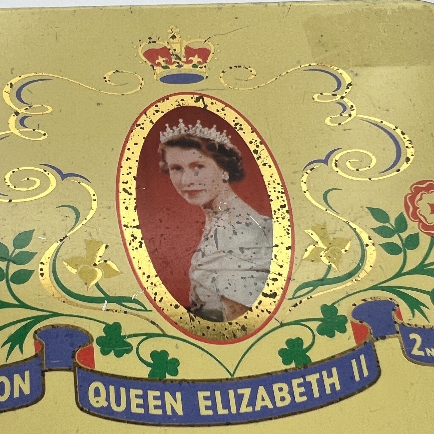 Antica Scatola in latta inglese incoronazione Regina Elisabetta II 1953 Reale XX Categoria  Collezionismo:Collezioni diverse:Scatole di latta