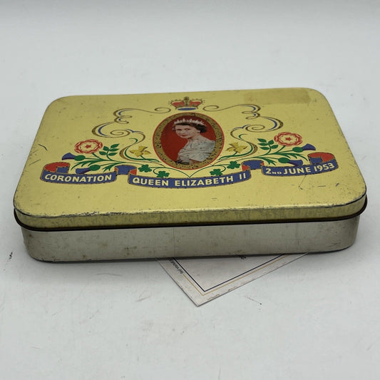 Antica Scatola in latta inglese incoronazione Regina Elisabetta II 1953 Reale XX Categoria  Collezionismo:Collezioni diverse:Scatole di latta
